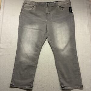Buffalo David Bitton Straight 6 Jeans Men's 48x30 Gray Distressed NWT